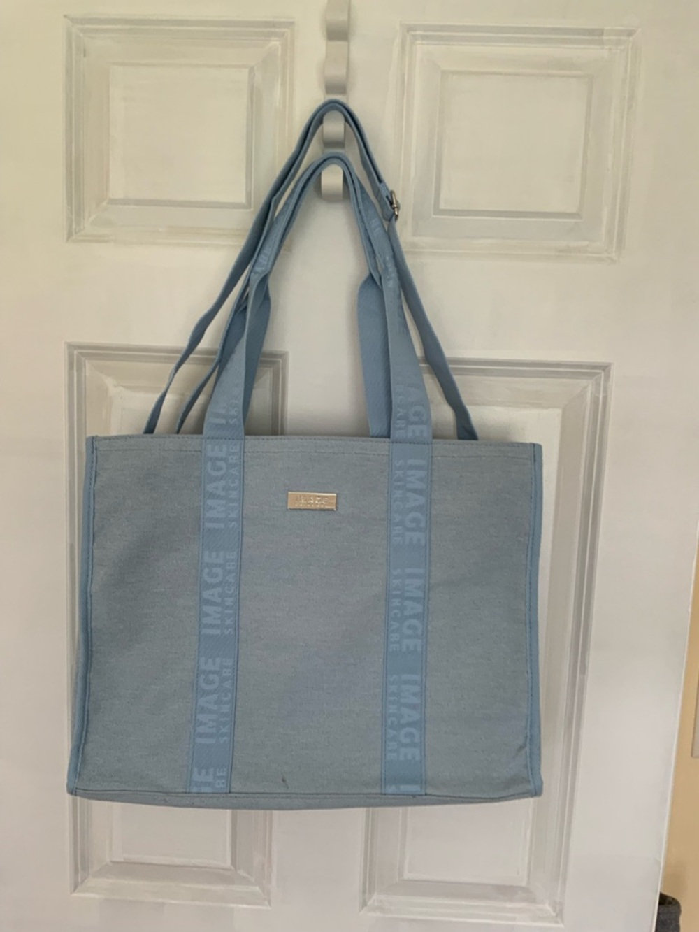 Baby Blue Large Image Skincare Summer Tote